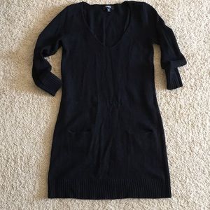 Express black v neck sweater dress